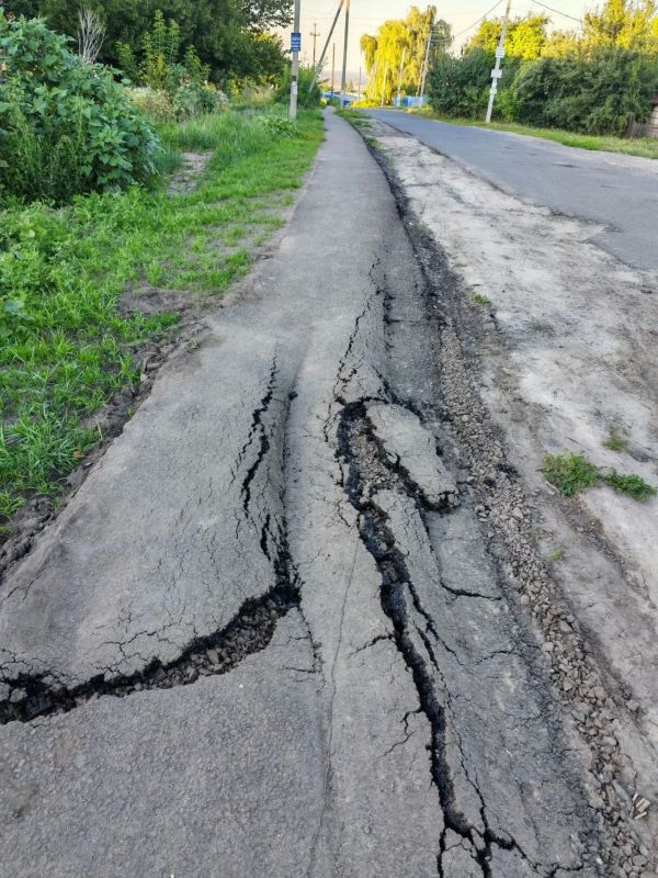 В пригородном посёлке Искра Курского района Курской области около месяца назад появилась пешеходная дорожка