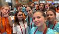 Курские школьники возвращаются с «Большой перемены» после встречи с Путиным