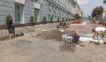 В Курске на улице Ленина начали установку цветочной арки «Курские сезоны»