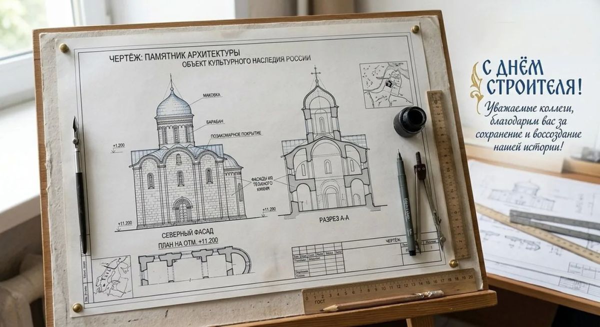 Уважаемые коллеги, друзья! От имени Управления по государственной охране объектов культурного наследия Курской области поздравляем всех причастных с Днём строителя!