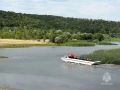 На территории водохранилища в Щетинке Курского района испытали гусеничный плавающий транспортер ПТС-М