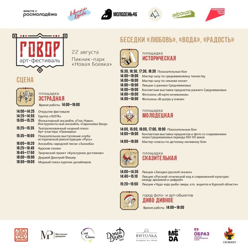 субботу, 22 августа, с 14:00 до 19:00 в Пикник-парке «Новая Боевка» пройдёт пятый арт-фестиваль «Говор»