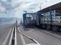 В Курске на объездной после ДТП сгорели 3 автомобиля