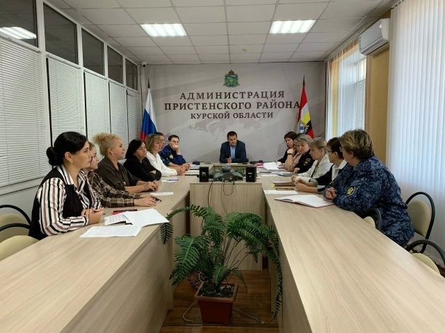 Сегодня в Администрации Пристенского района состоялось заседание комиссии по делам несовершеннолетних и защите их прав