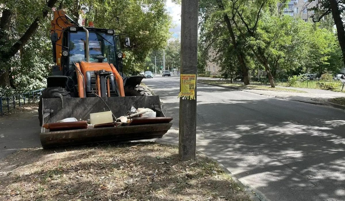 В Курске ликвидировали несанкционированную свалку на улице Ольшанского