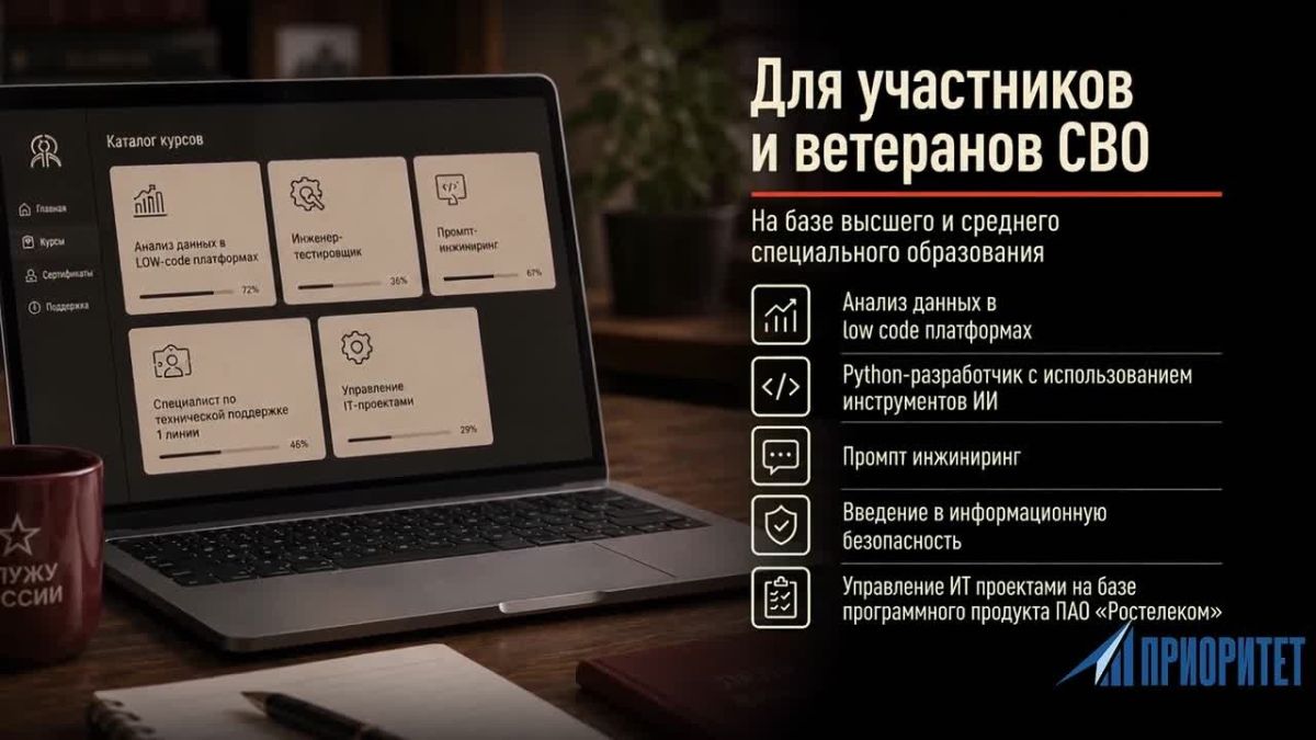 Курских ветеранов СВО приглашают пройти обучение по ИТ-программам