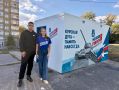 На улице Тропинка расписали модульное укрытие в честь Курской битвы