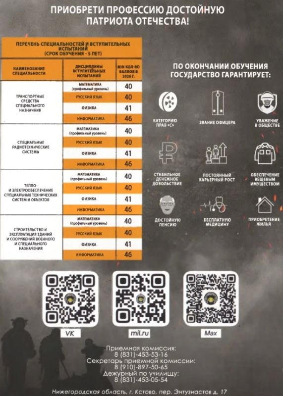 Нижегородское гвардейское высшее военно-инженерное командное Ковельское Краснознамённое училище (НВВИКУ) готовит дипломированных специалистов высшего образования с полной военно-специальной подготовкой по нескольким...