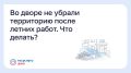 Во дворе не убрали территорию после летних работ