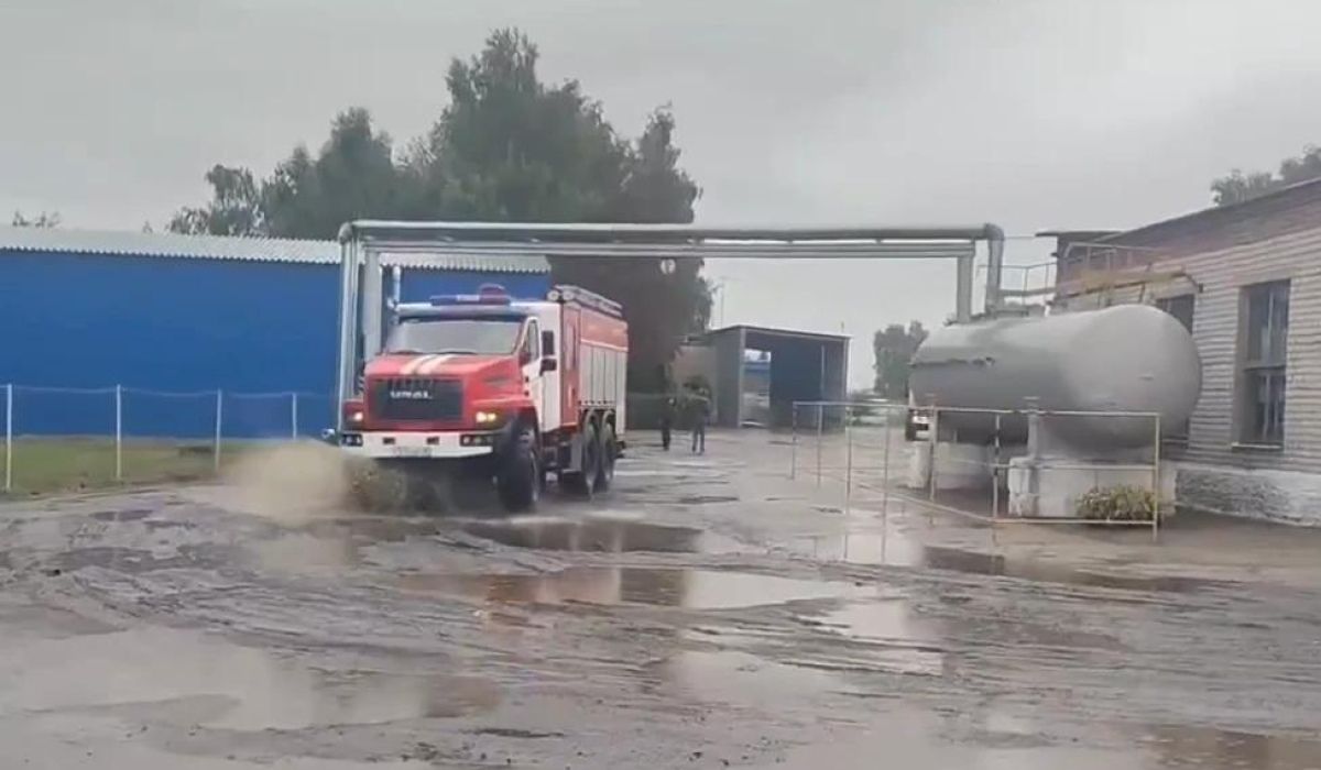 В Курске пожарные провели тактические учения на предприятии