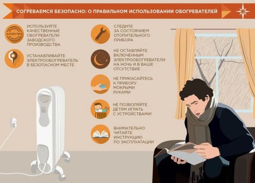 В холодное время года традиционно возрастает количество пожаров, возникающих при эксплуатации бытовых электроприборов