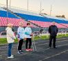 На городском стадионе «Энергетик» состоялось торжественное и заключительное тренировочное занятие по северной ходьбе