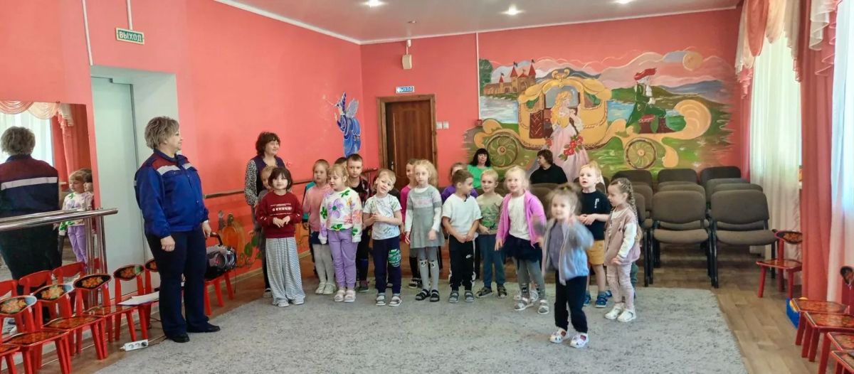 В детском саду № 62 г. Курска прошло занятие по тематике ГО