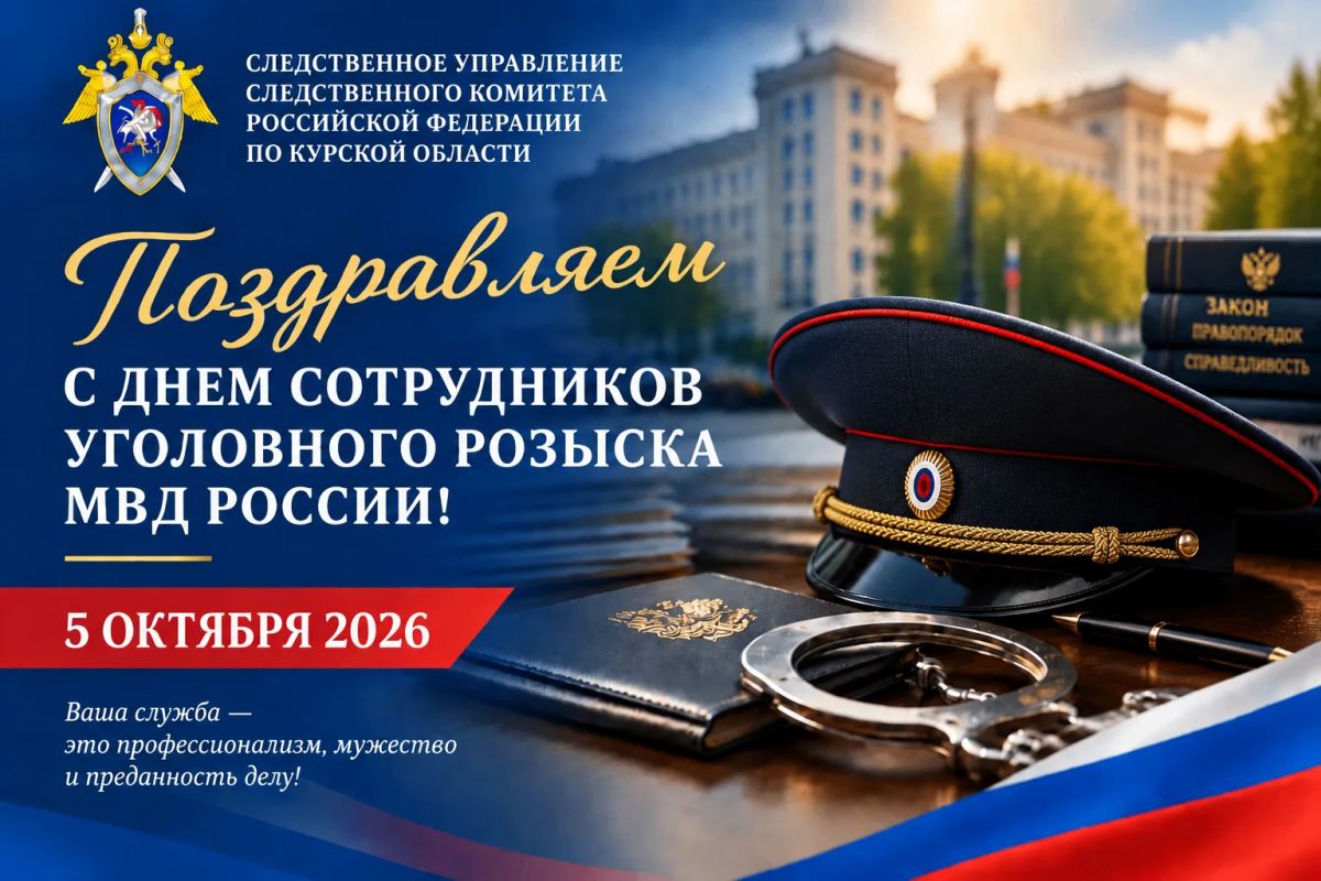 Поздравление и.о. руководителя СУ СК России по Курской области с Днём работников уголовного розыска