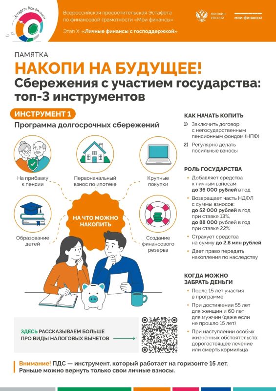 Накопи на будущее! Сбережения с участием государства