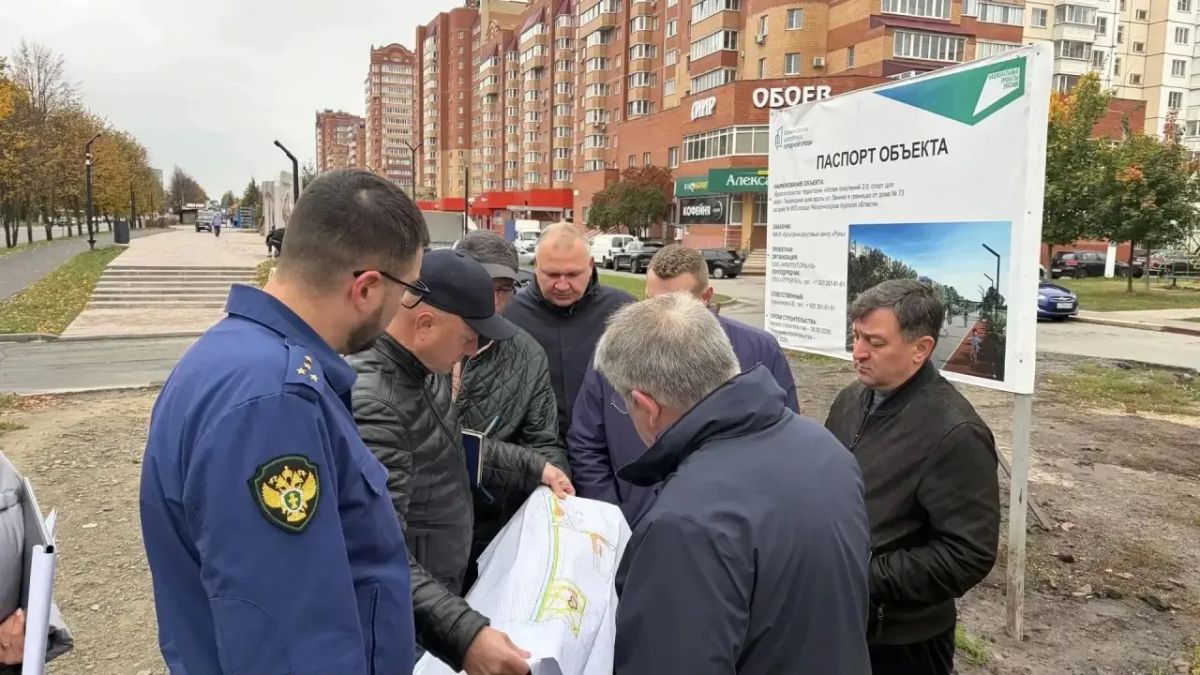 В Железногорске прокуратура проверила ход благоустройства городской аллеи