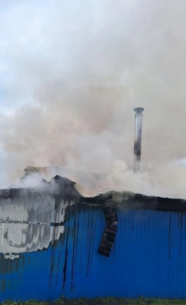 В Курской области горела баня