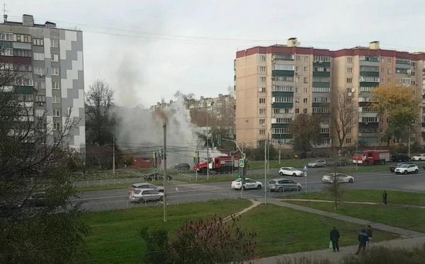 В Курске сгорела «Волга»